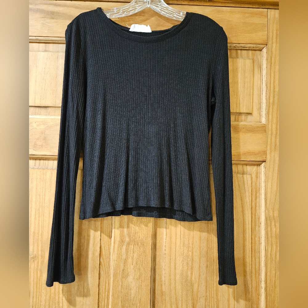 R2 Black Long Sleeve Tee for Work